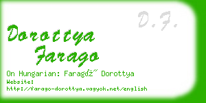 dorottya farago business card